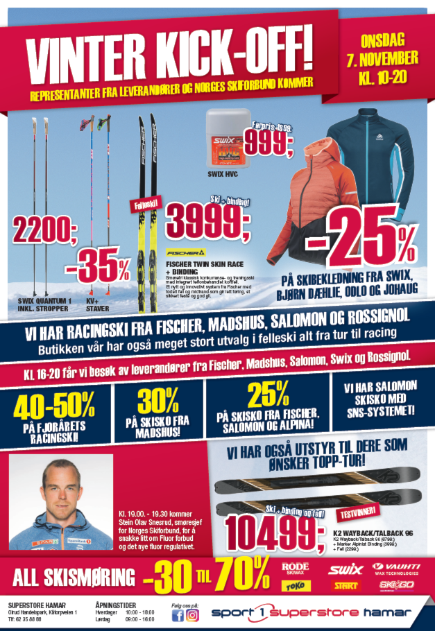 Vinter kick-off hos Sport1, onsdag 7 november kl 10 - 20